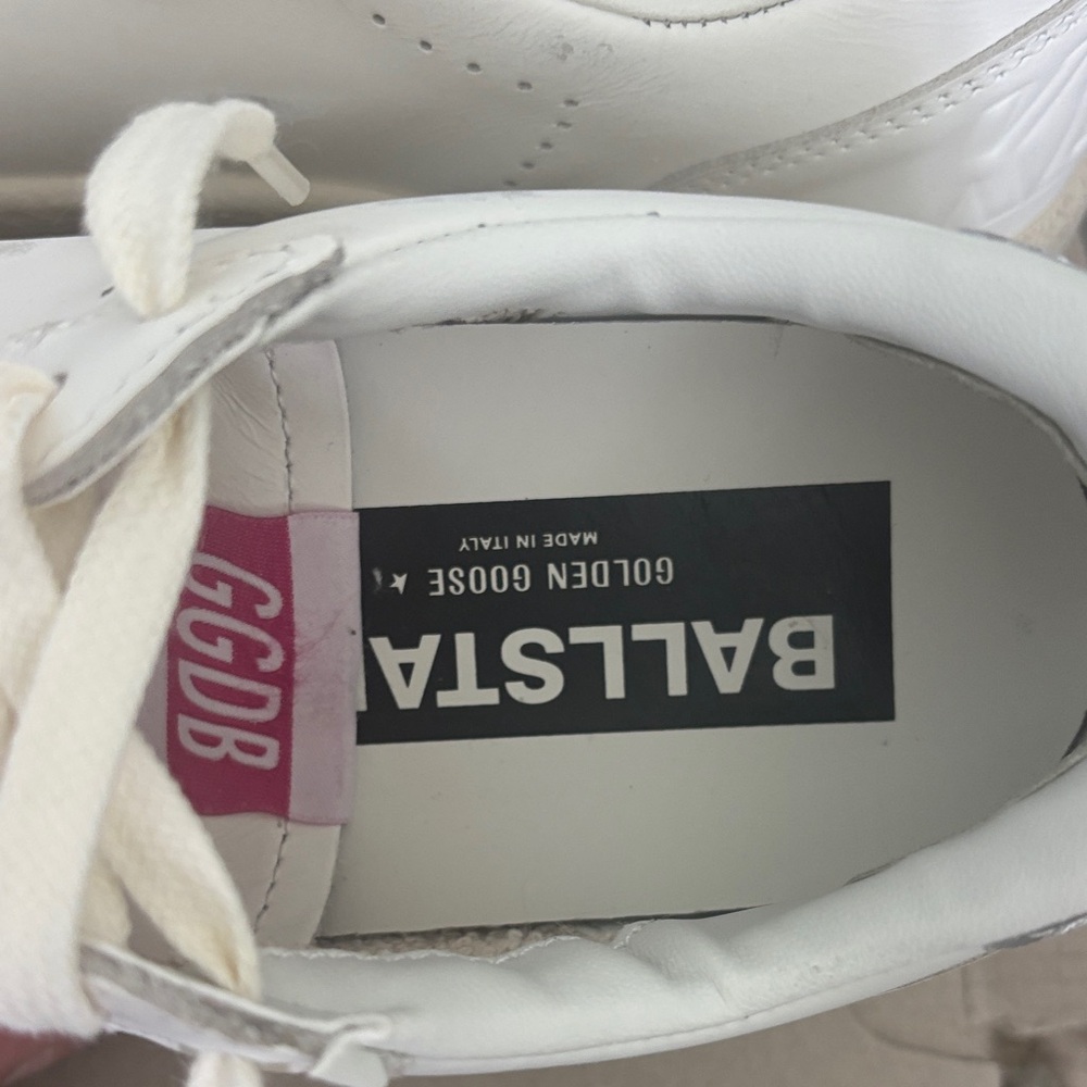 Golden Goose White Sneakers with Pink Star - Picture 4 of 16